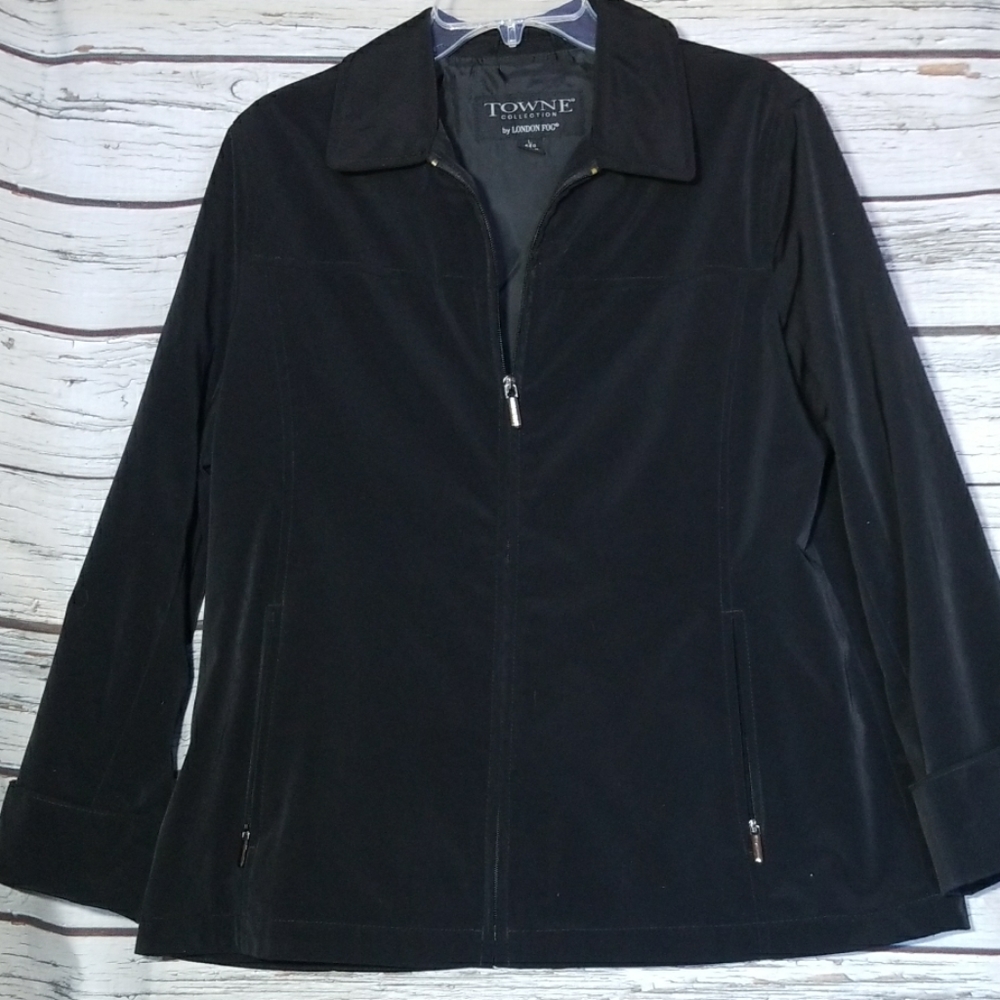 London Fog Towne Collection zip up warm jacket Lg